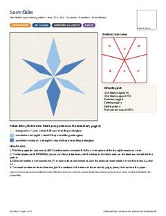 Page 1 of the Snowflake Quilt Block Pattern PDF