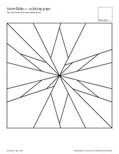 Page 4 of the Snowflake Quilt Block Pattern PDF