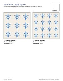Page 5 of the Snowflake Quilt Block Pattern PDF