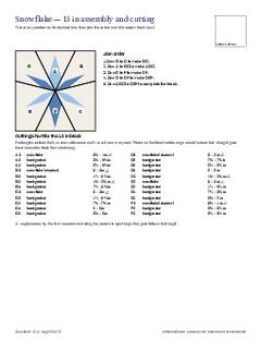 Page 25 of the Snowflake Quilt Block Pattern PDF