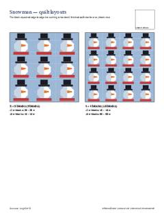 Page 5 of the Snowman Quilt Block Pattern PDF