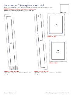 Page 6 of the Snowman Quilt Block Pattern PDF