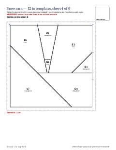 Page 9 of the Snowman Quilt Block Pattern PDF