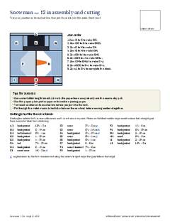 Page 12 of the Snowman Quilt Block Pattern PDF