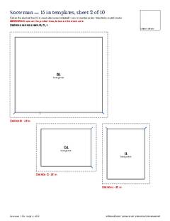 Page 14 of the Snowman Quilt Block Pattern PDF