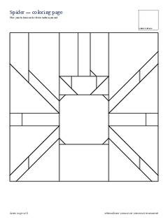 Page 4 of the Spider Quilt Block Pattern PDF