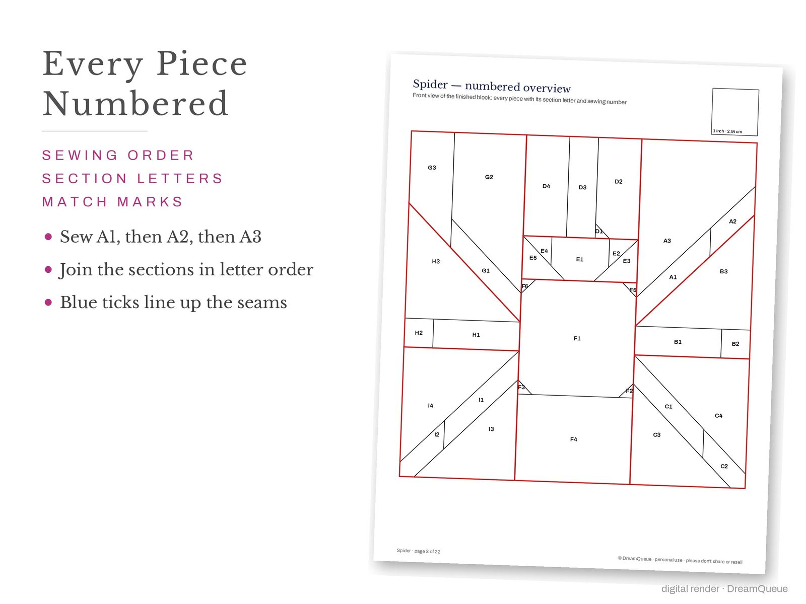 The Goth bundle: 16 quilt blocks including the Spider, sold together for less