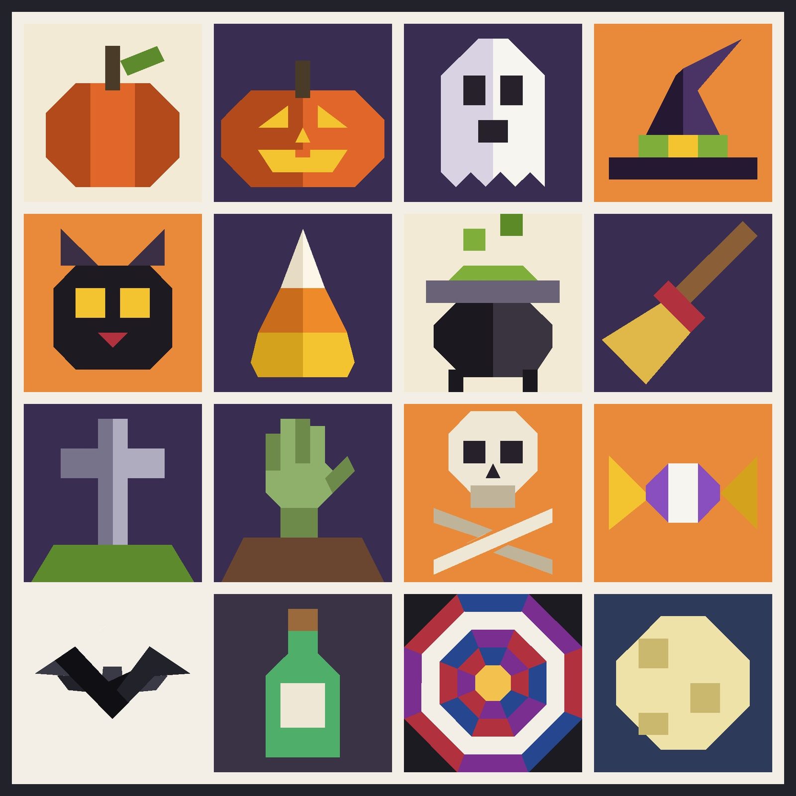 Spooky Season Pattern Bundle: the finished piece