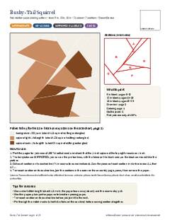 Page 1 of the Bushy-Tail Squirrel Quilt Block Pattern PDF