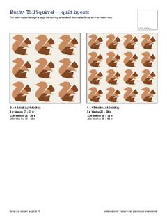 Page 5 of the Bushy-Tail Squirrel Quilt Block Pattern PDF
