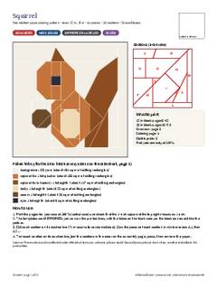 Page 1 of the Squirrel Quilt Block Pattern PDF