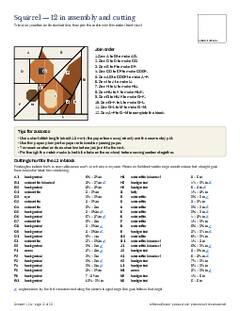 Page 12 of the Squirrel Quilt Block Pattern PDF