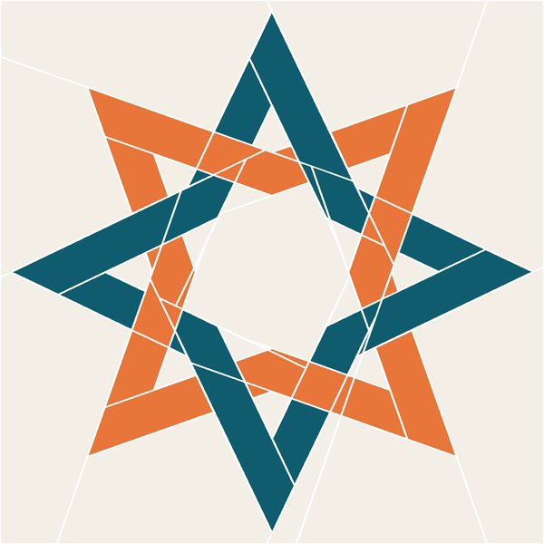 Knotted Star block