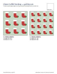Page 5 of the Classic Cuffed Stocking Quilt Block Pattern PDF