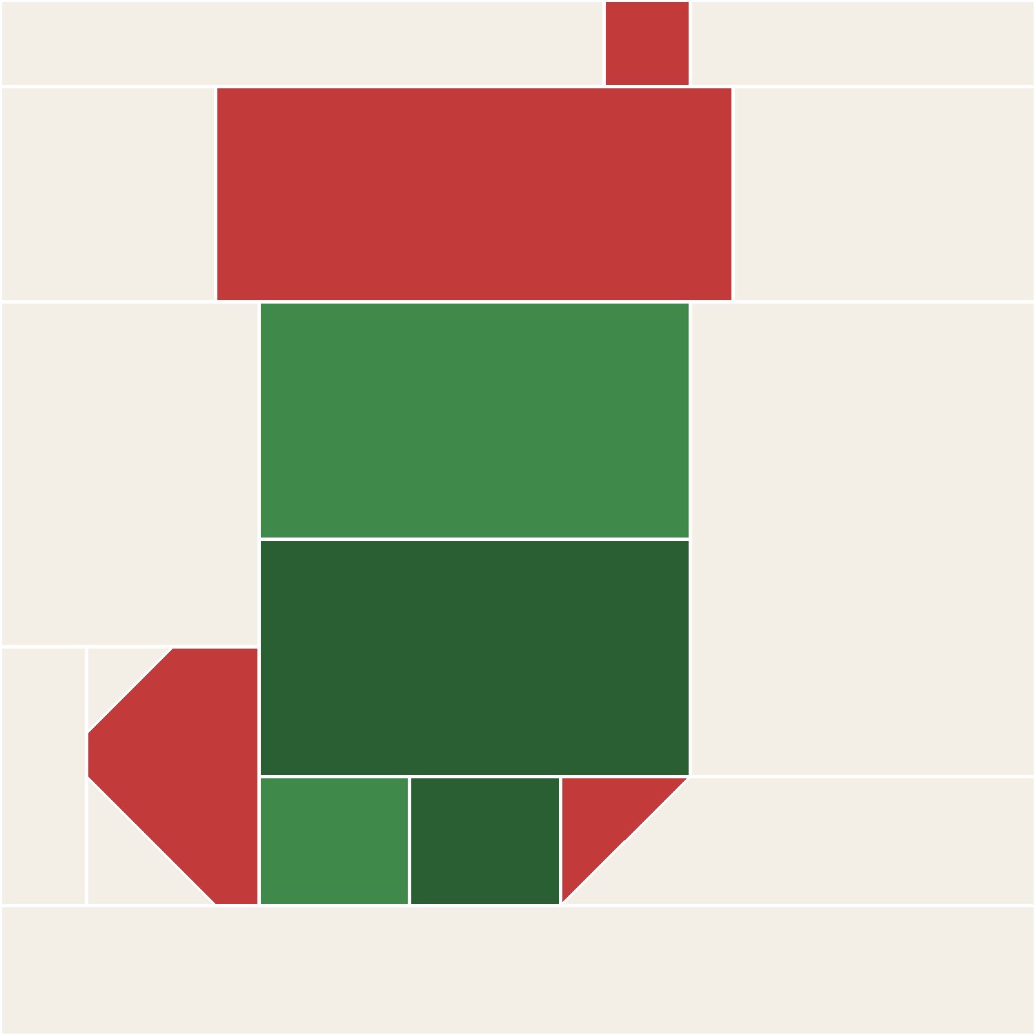 Stocking Quilt Block Pattern, Advanced cut