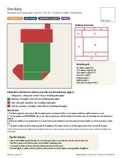 Page 1 of the Stocking Quilt Block Pattern PDF