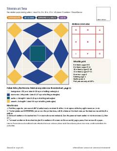 Page 1 of the Storm at Sea Quilt Block Pattern PDF