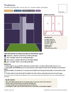 Page 1 of the Tombstone Quilt Block Pattern PDF
