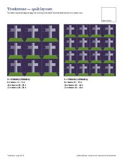 Page 5 of the Tombstone Quilt Block Pattern PDF