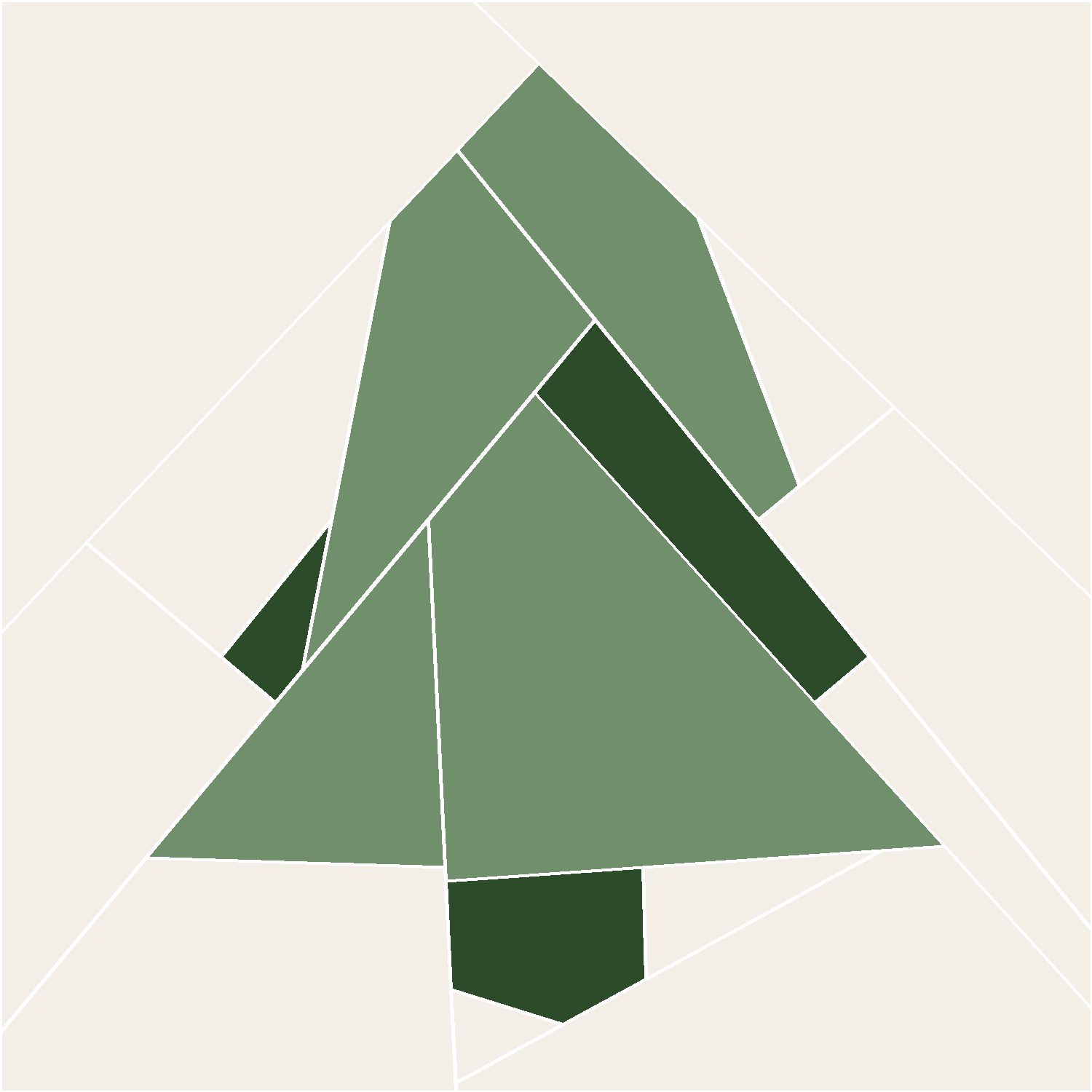 Pine Tree Quilt Block Pattern: the finished piece