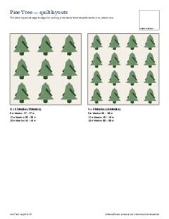 Page 5 of the Pine Tree Quilt Block Pattern PDF