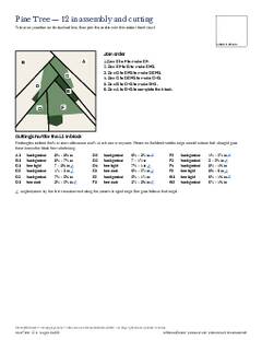 Page 18 of the Pine Tree Quilt Block Pattern PDF