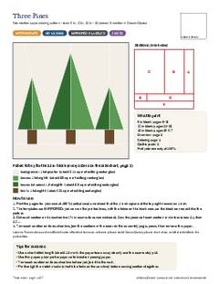 Page 1 of the Three Pines Quilt Block Pattern PDF