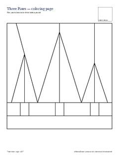 Page 4 of the Three Pines Quilt Block Pattern PDF