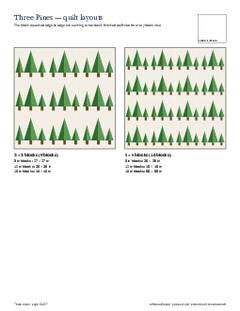 Page 5 of the Three Pines Quilt Block Pattern PDF