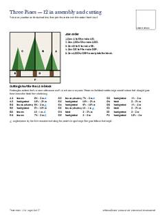 Page 18 of the Three Pines Quilt Block Pattern PDF