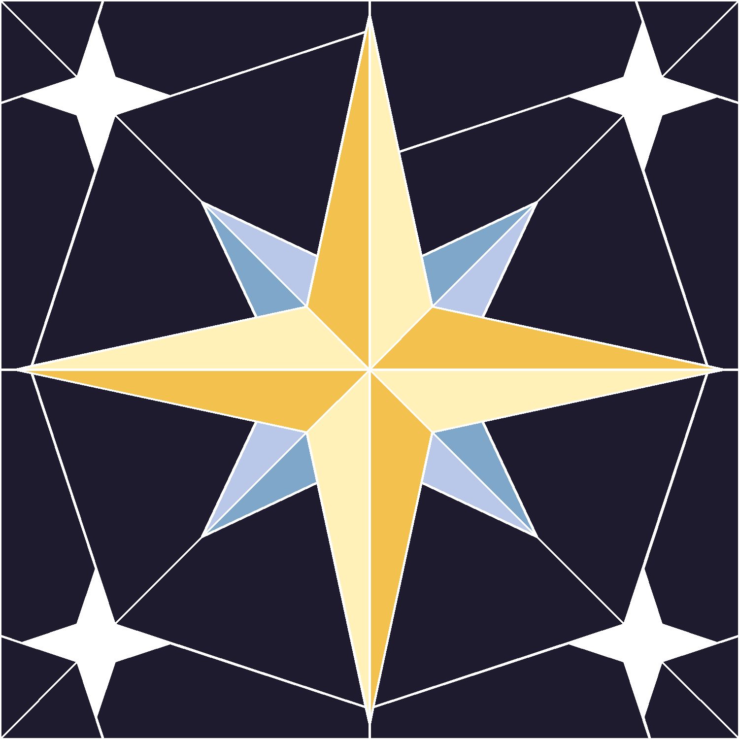 Twinkle Star Quilt Block Pattern: the finished piece