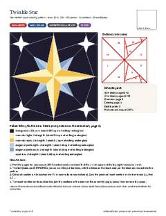 Page 1 of the Twinkle Star Quilt Block Pattern PDF