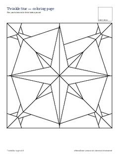 Page 4 of the Twinkle Star Quilt Block Pattern PDF