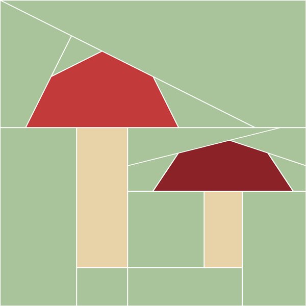 Mushroom Pair block