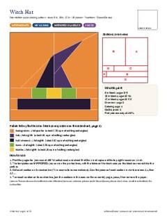 Page 1 of the Witch Hat Quilt Block Pattern PDF