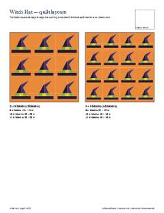 Page 5 of the Witch Hat Quilt Block Pattern PDF
