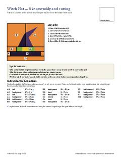 Page 9 of the Witch Hat Quilt Block Pattern PDF