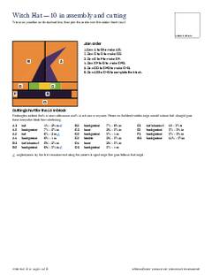 Page 14 of the Witch Hat Quilt Block Pattern PDF