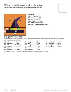 Page 20 of the Witch Hat Quilt Block Pattern PDF