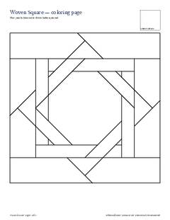 Page 4 of the Woven Square Quilt Block Pattern PDF