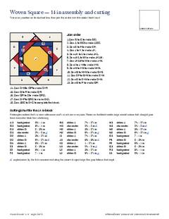 Page 13 of the Woven Square Quilt Block Pattern PDF