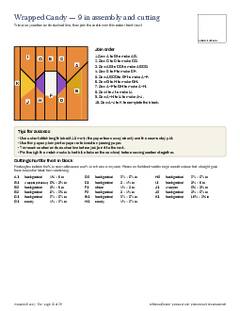 Page 10 of the Wrapped Candy Quilt Block Pattern PDF