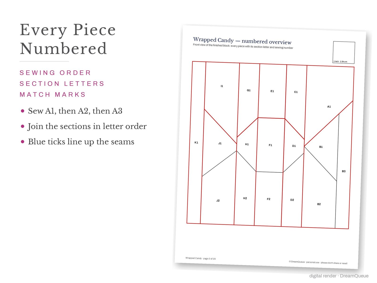 The Spooky Season bundle: 16 quilt blocks including the Wrapped Candy, sold together for less