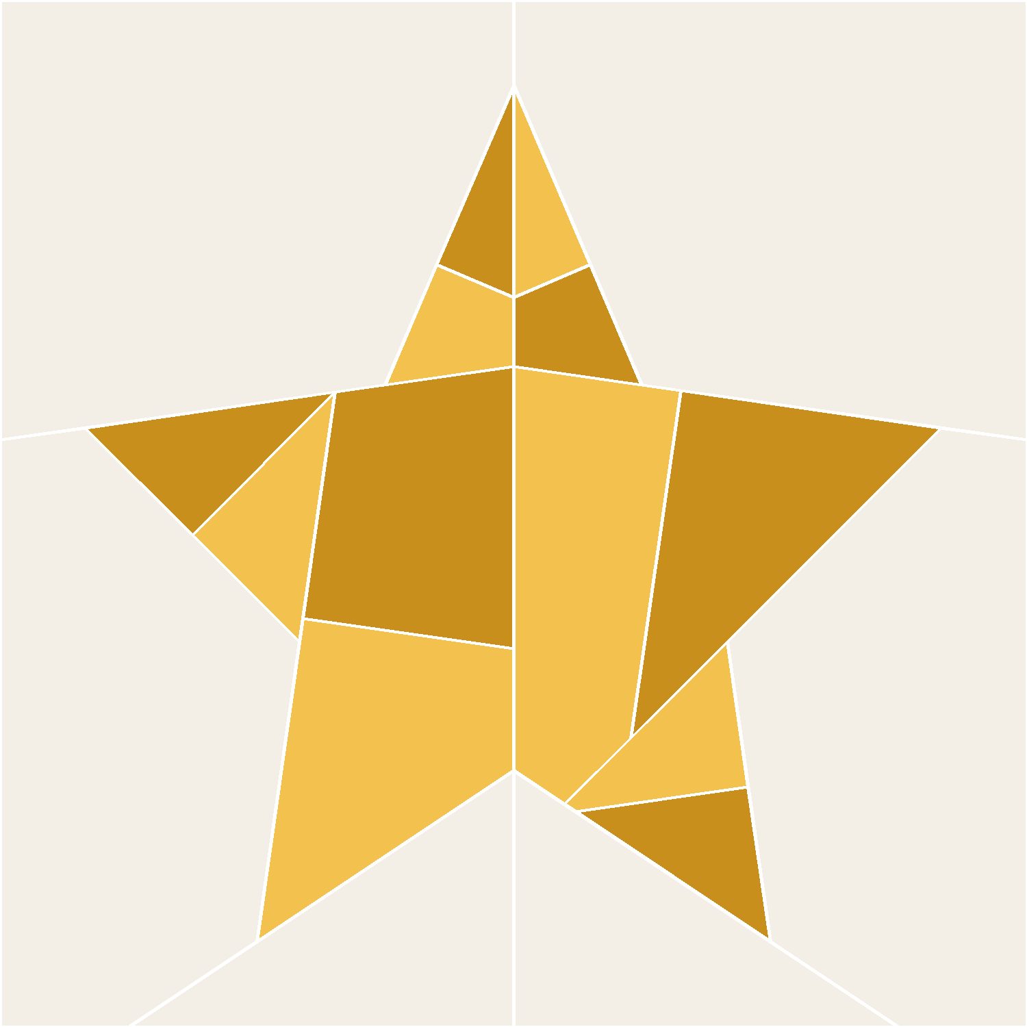 Christmas Star Quilt Block Pattern, Advanced cut
