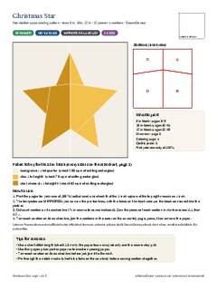 Page 1 of the Christmas Star Quilt Block Pattern PDF