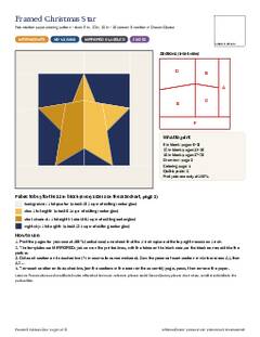 Page 1 of the Framed Christmas Star Quilt Block Pattern PDF