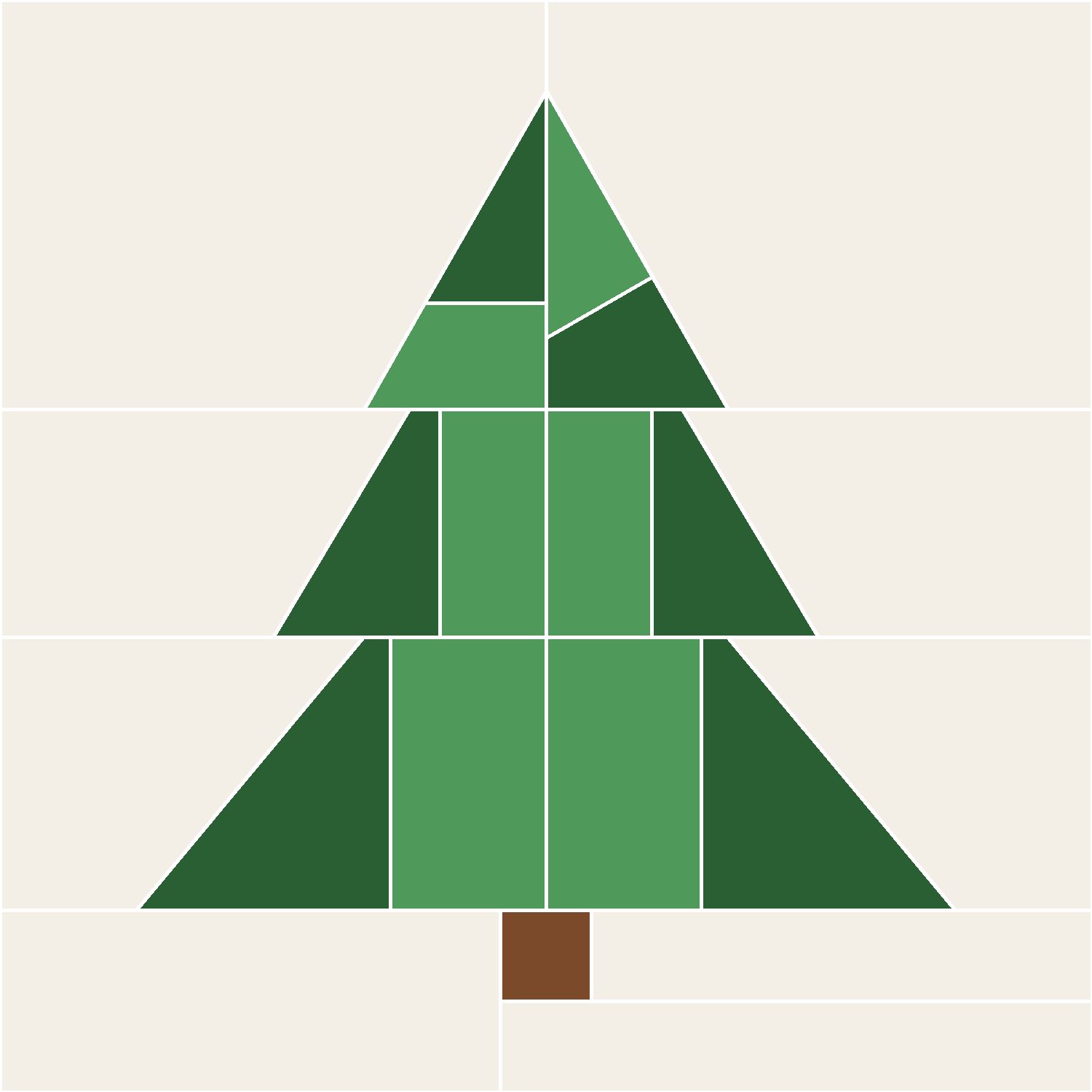 Tiered Christmas Tree Quilt Block Pattern, Advanced cut